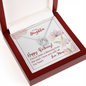 To My Daughter - Lucky In Love Necklace with Birthday Message Card