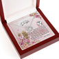 Mom To Daughter - Lucky In Love Necklace with Message Card & QR code for E-Card