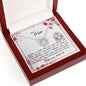 Dear Mom - Lucky In Love Necklace with Message Card & QR code for E-Card