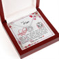 Dear Mum - Lucky In Love Necklace with Mother's Day Message Card & QR code for E-Card