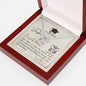 To My Daughter - Lucky in Love Necklace with Graduation Message Card with QR code for E-Card