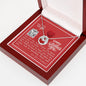 To My Wife - Lucky In Love Necklace with V-day Message Card with QR code for E-Card