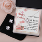To My Friend - Love Knot Earring and Necklace Set with Happy Birthday Message Card in KOREAN