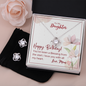 To My Daughter - Love Knot Necklace with Birthday Message Card