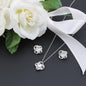 Dear Mom - Love Knot Earrings and Necklace Set with Message Card & QR code for E-Card
