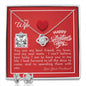 To My Wife - Love Knot Necklace & Earring Set with V-day Message Card & QR code for E-Card