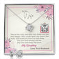 To My Wife - Love Knot Earring and Necklace Set with Message Card & QR code for E-Card
