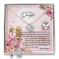 Mom To Daughter - Love Knot Earrings and Necklace Set with Message Card & QR code for E-Card