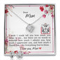Dear Mom - Love Knot Earrings and Necklace Set with Message Card & QR code for E-Card
