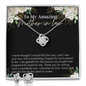 Daughter To Mother In Law - Love Knot Earring and Necklace Set with Message Card
