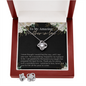 Daughter To Mother In Law - Love Knot Earring and Necklace Set with Message Card