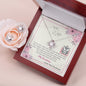 To My Wife - Love Knot Earring and Necklace Set with Message Card & QR code for E-Card