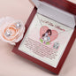 To A New Mum - Love Knot Earring and Necklace Set with Message Card & QR code for E-Card