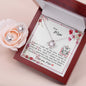 Dear Mom - Love Knot Earrings and Necklace Set with Message Card & QR code for E-Card
