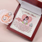 To A New Mom - Love Knot Earring and Necklace Set with Happy 1st Mother's Day Message Card & QR code for E-Card