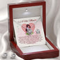 To A New Mum - Love Knot Earring and Necklace Set with Message Card & QR code for E-Card