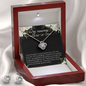 Daughter To Mother In Law - Love Knot Earring and Necklace Set with Message Card