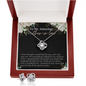Daughter To Mother In Law - Love Knot Earring and Necklace Set with Message Card