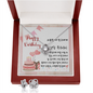To My Friend - Love Knot Earring and Necklace Set with Happy Birthday Message Card in KOREAN
