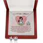 To A New Mum - Love Knot Earring and Necklace Set with Message Card & QR code for E-Card
