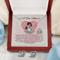 To A New Mum - Love Knot Earring and Necklace Set with Message Card & QR code for E-Card