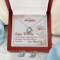 To My Daughter - Love Knot Necklace with Birthday Message Card