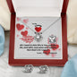To My Lovey Wifey - Lucky in Love Necklace with V-day Message Card & QR code for E-Card