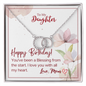 To My Daughter - Perfect Pair Necklace with Birthday Message Card