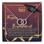 To My Daughter - Perfect Pair Necklace with Graduation Message Card