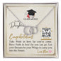 To My Daughter - Perfect Pair Necklace with Graduation Message Card & QR code for E-card