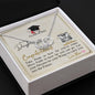 To My Daughter - Perfect Pair Necklace with Graduation Message Card & QR code for E-card