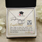 To My Daughter - Perfect Pair Necklace with Graduation Message Card & QR code for E-card