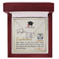 To My Daughter - Perfect Pair Necklace with Graduation Message Card & QR code for E-card
