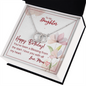 To My Daughter - Perfect Pair Necklace with Birthday Message Card