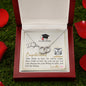 To My Daughter - Perfect Pair Necklace with Graduation Message Card & QR code for E-card