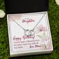 To My Daughter - Perfect Pair Necklace with Birthday Message Card