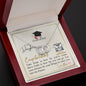 To My Daughter - Perfect Pair Necklace with Graduation Message Card & QR code for E-card