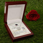 To My Daughter - Perfect Pair Necklace with Graduation Message Card & QR code for E-card