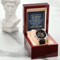 To My Son - Men's Openwork Watch with Message Card for Son
