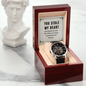 To My Boyfriend - Men's Openwork Watch with Romantic Message Card for Boyfriend