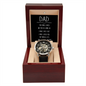 To My Dad - Men's Openwork Watch with Message Card for Dad