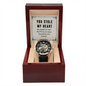 To My Boyfriend - Men's Openwork Watch with Romantic Message Card for Boyfriend