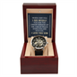 To My Son - Men's Openwork Watch with Message Card for Son