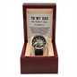 To My Dad - Men's Openwork Watch with Father's Day Message Card