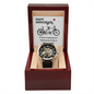 To My Husband - Men's Openwork Watch with Happy Anniversary Card for Husband