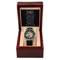 To My Dad - Men's Openwork Watch with Message Card for Dad