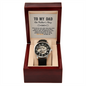 To My Dad - Men's Openwork Watch with Father's Day Message Card