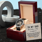 To My Dad - Men's Openwork Watch with Father's Day Message Card