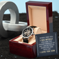 To My Son - Men's Openwork Watch with Message Card for Son