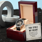 To My Boyfriend - Men's Openwork Watch with Romantic Message Card for Boyfriend